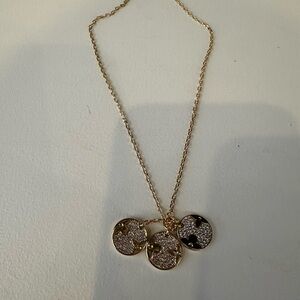 Triple Disc Gold Necklace